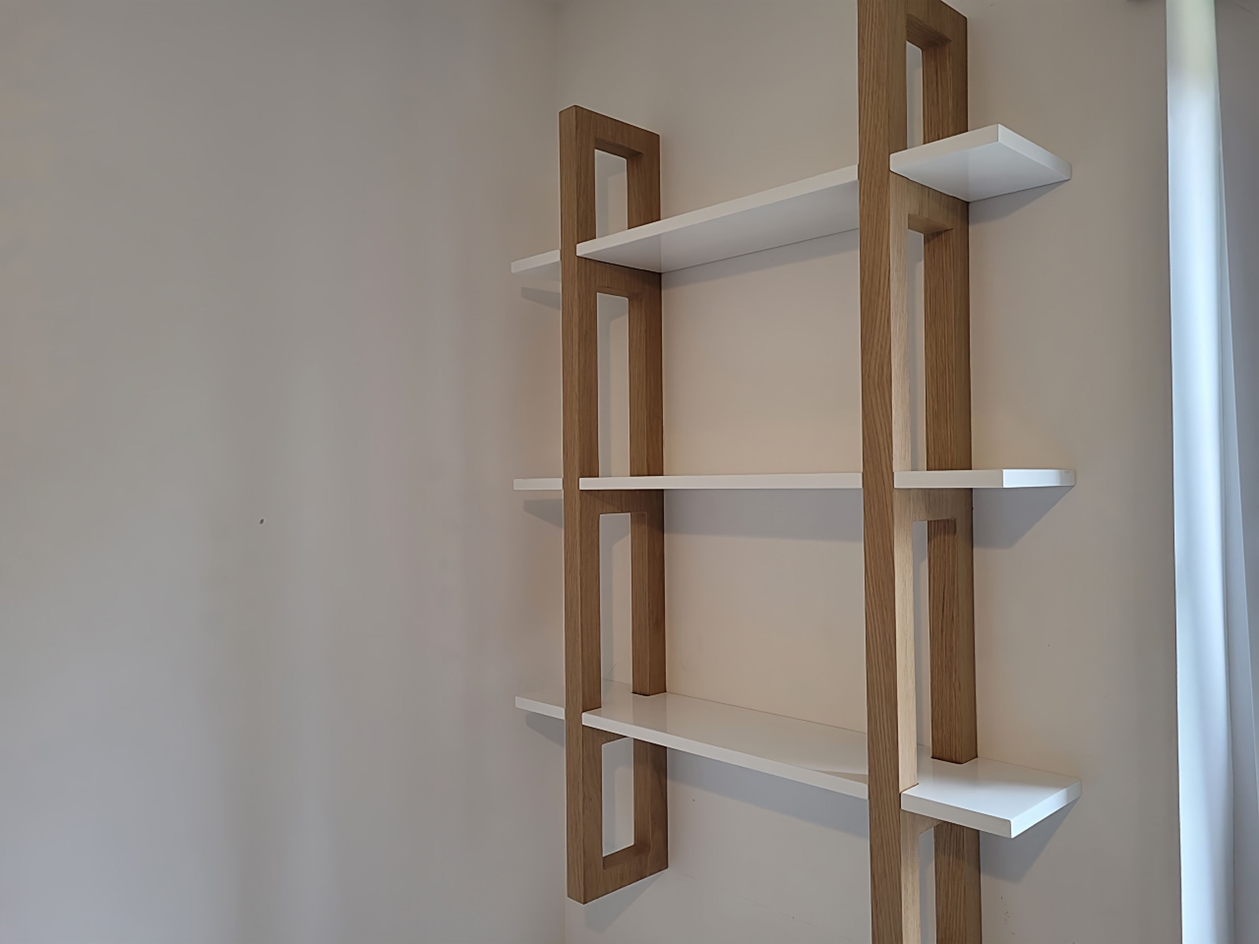 Custom timber shelving units Glasgow