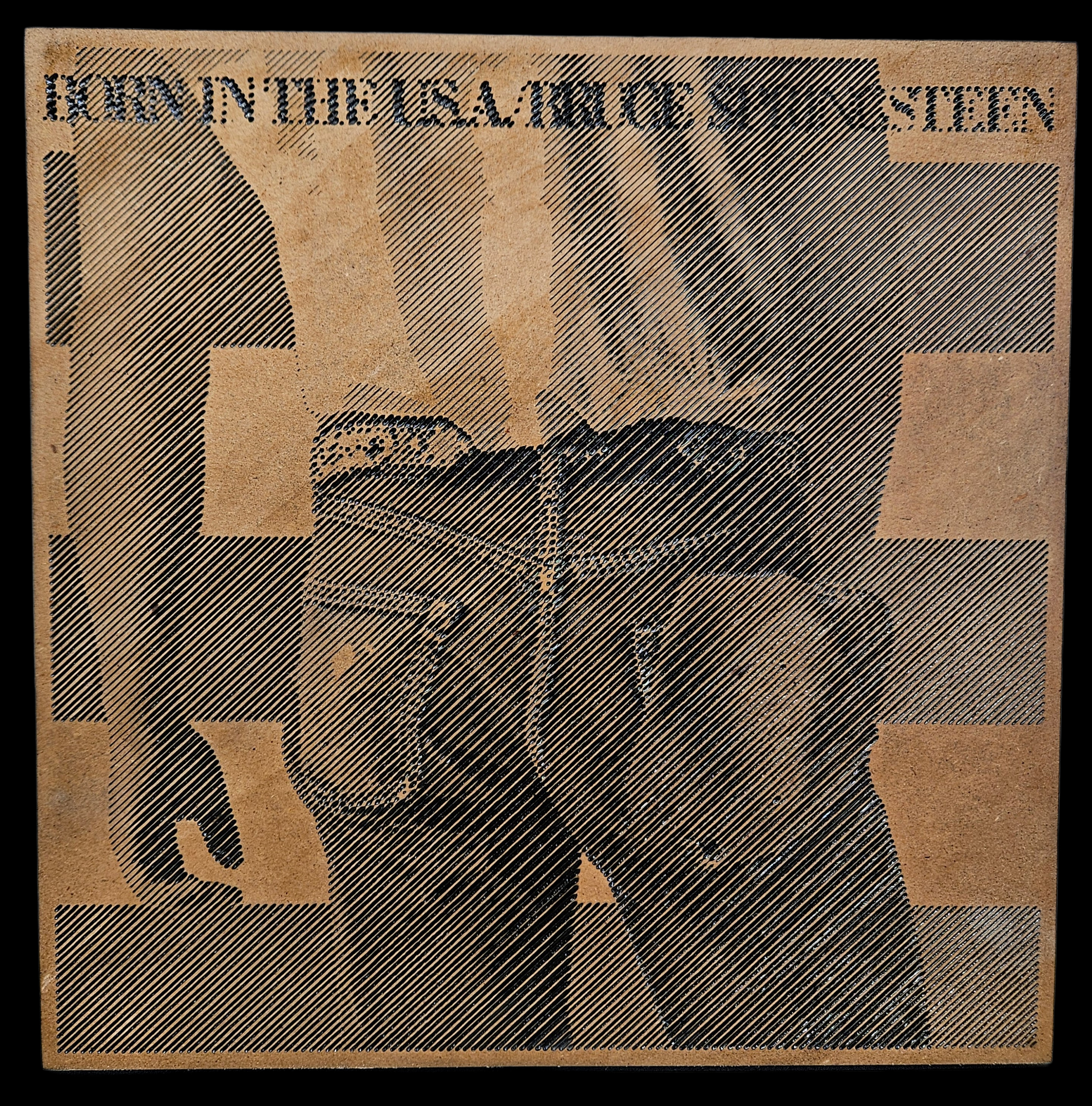 Bruce Springsteen Engraved Picture Wood