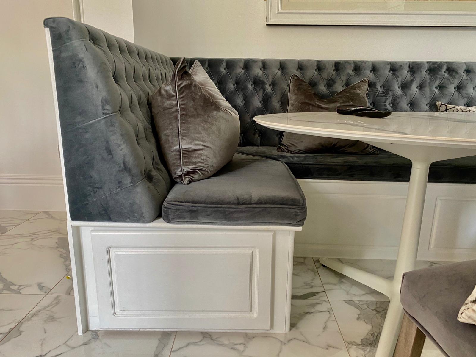 Bespoke dining area timber seating booths