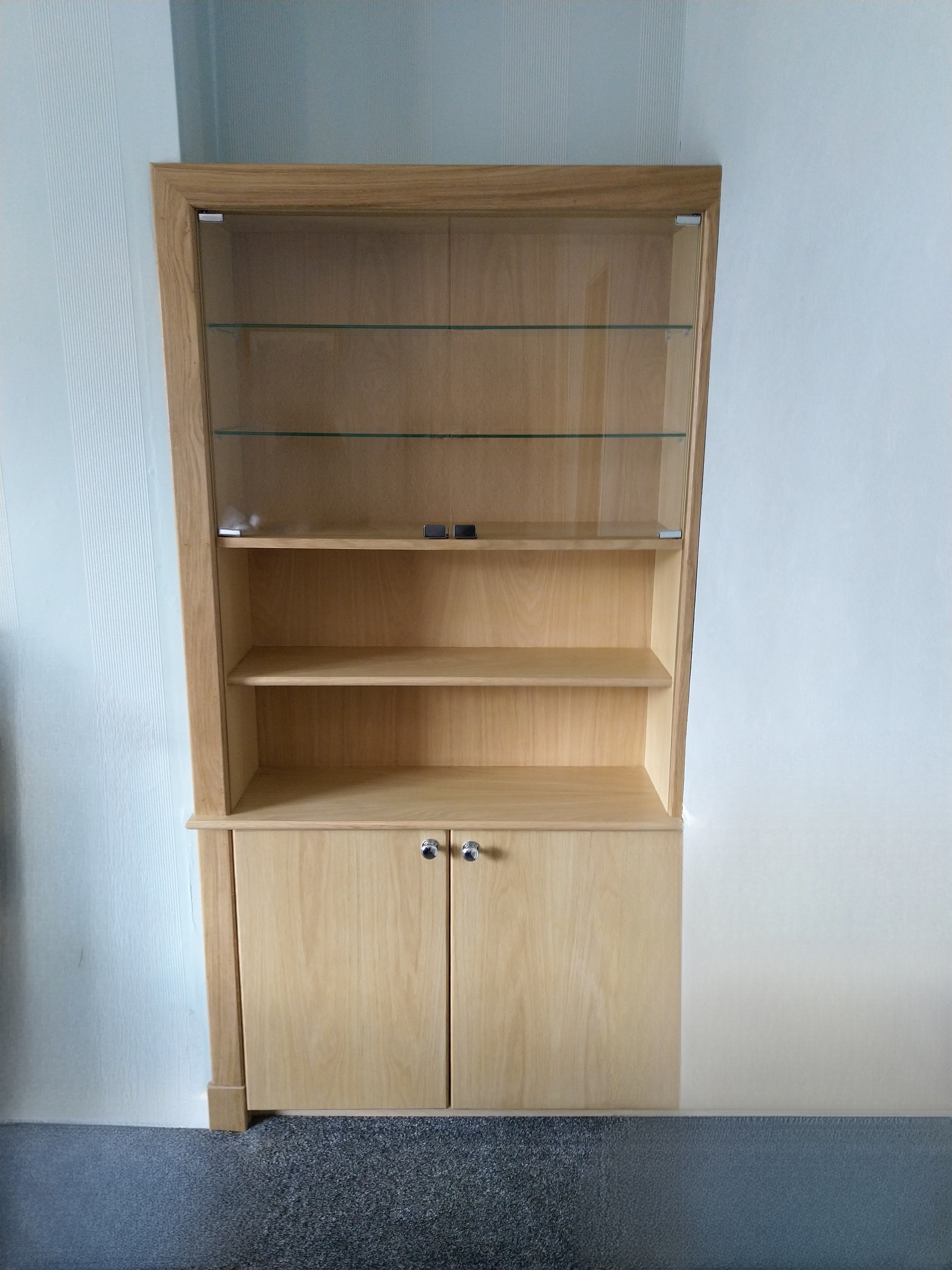 Bookcase with glass doors