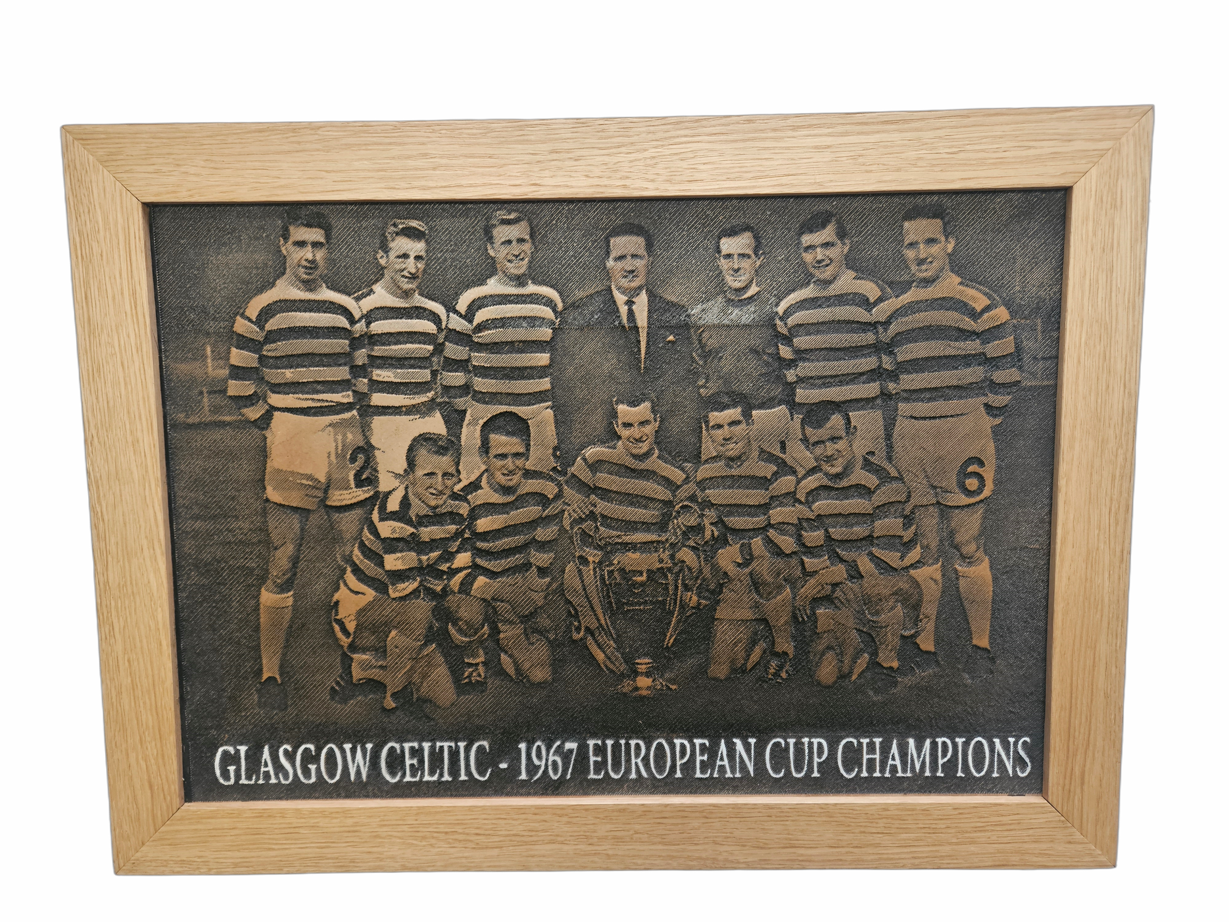 Celtic FC 1967 Lisbon Lions Wooden Display