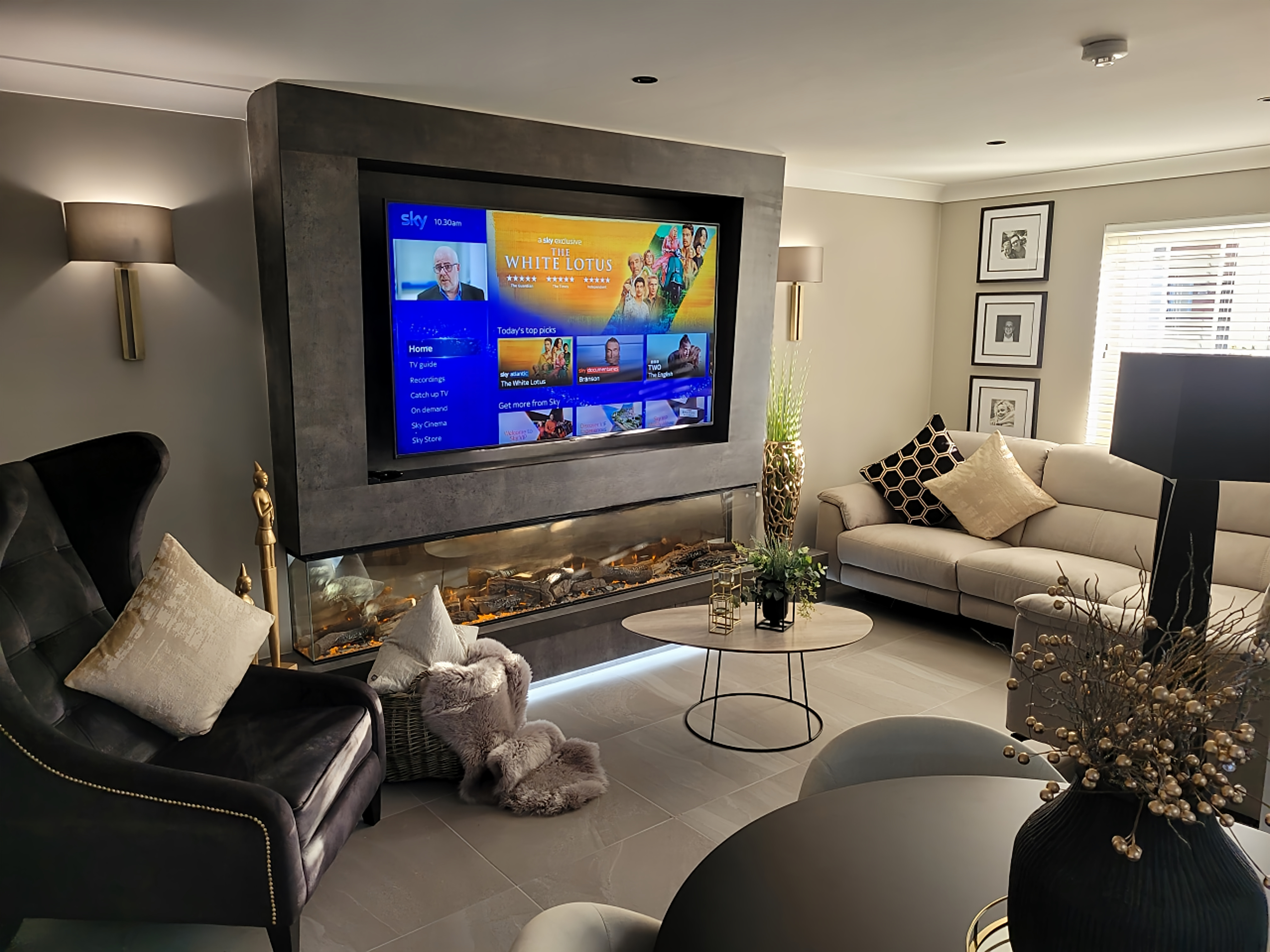 Luxury bespoke media wall installation in Glasgow