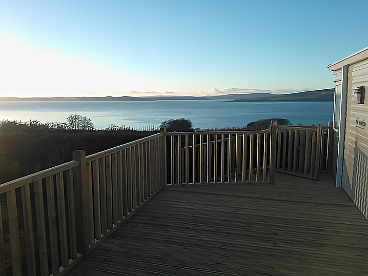 Timber decking with secure handrails and timber spindles