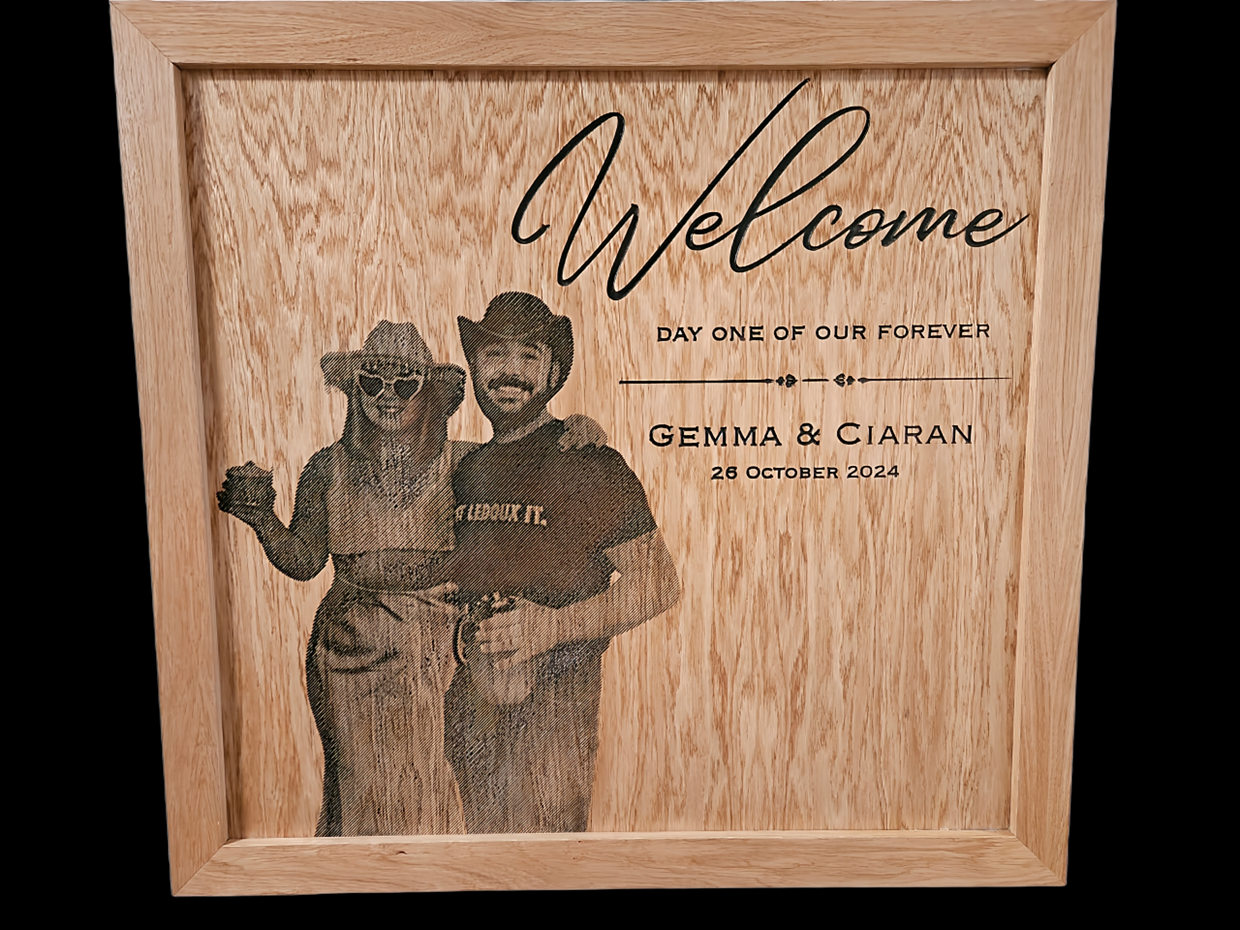 Custom Engraved Wooden Wedding Sign