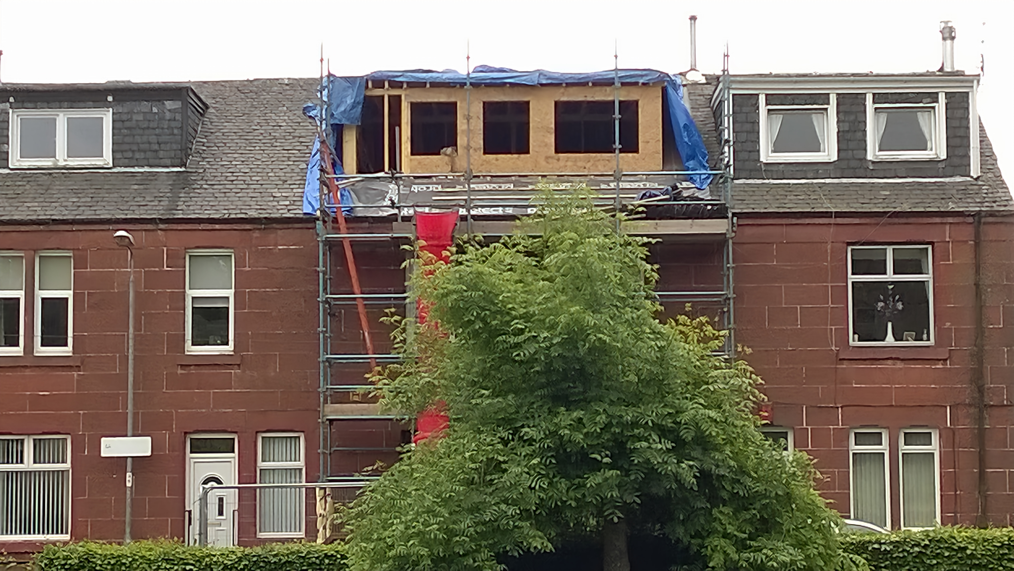 Dormer partially sheeted Glasgow